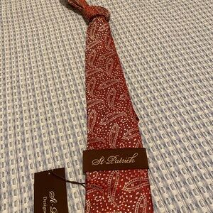 St. Patrick Burgundy Paisley Tie